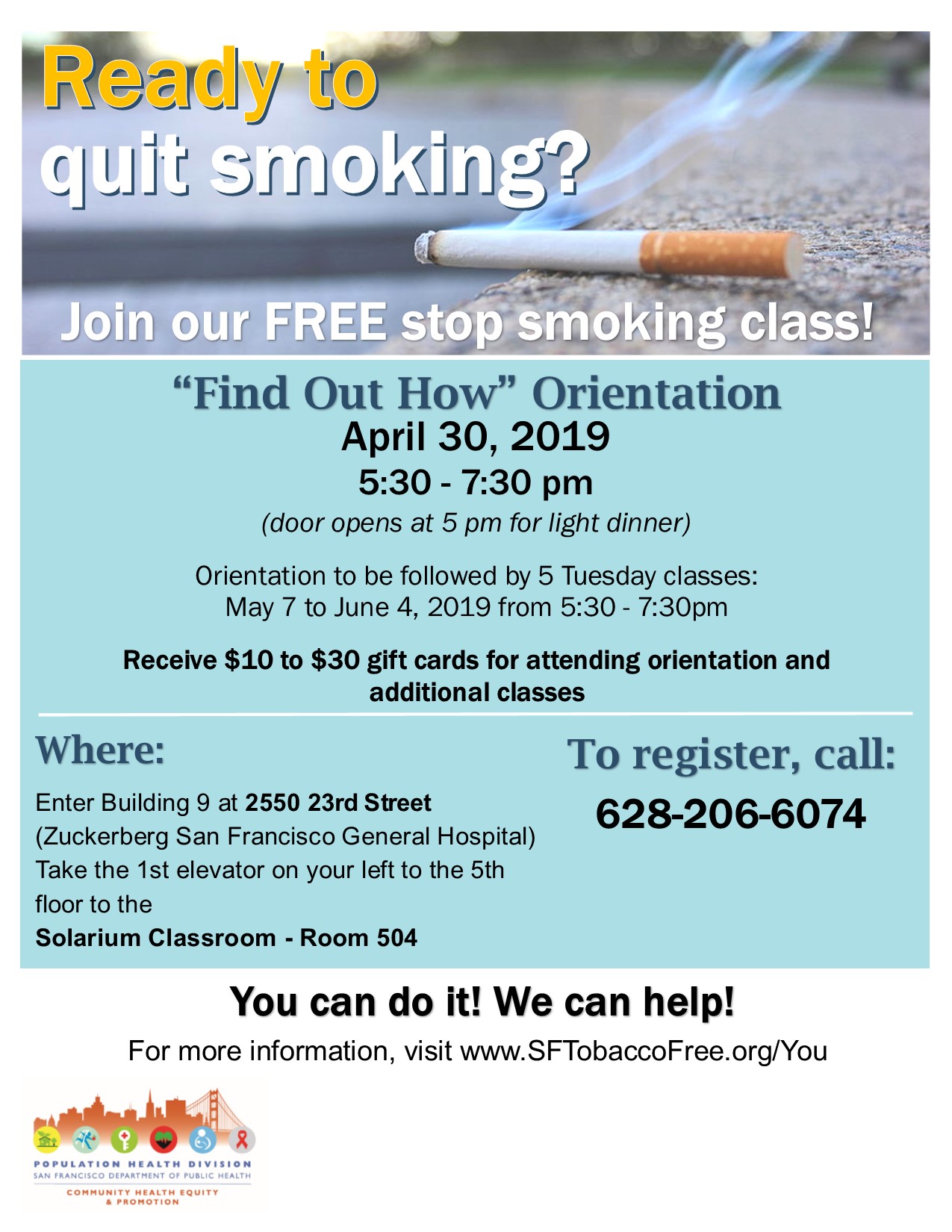 04 2019 Class Flyer no tabs | San Francisco Tobacco-Free